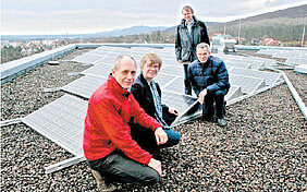 Solardach in Betrieb